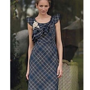Anthropologie Floreat plaid dress
